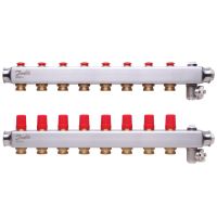 Kolektorius grindų šildymui nerūdijančio plieno su rankiniu nuorinimu 1'' 8+8 SSM-8 [pak. po 2 vnt.] - DANFOSS