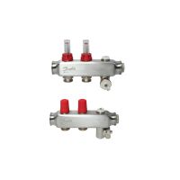Kolektorius grindų šildymui nerūdijančio plieno su srauto matuokliu ir rankiniu nuorinimu 1'' 2+2 SSM-2 [pak. po 2 vnt.] - DANFOSS
