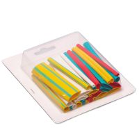 Rinkinys vamzdelių susitraukiančių be klijų įvairių spalvų 70mm [rinkinyje 26 vnt.] - TRYTYT