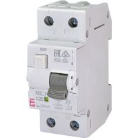 Relė srovės nuotėkio RCBO 2P 25A C 30mA A-tipas su automatu 10kA KZS-2M A C25/0.03 - ETI