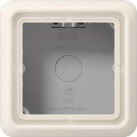 Dėžutė v/t vienguba montažui su rėmeliu dramblio kaulo spalvos CD - JUNG