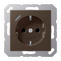 Lizdas p/t SCHUKO su USB C 2A/3A mokos spalvos A - JUNG