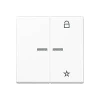 Klavišas dvigubam jungikliui žaliuzių/šviesos valdymui su atmintimi baltos matinės spalvos A - JUNG