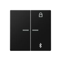 Klavišas dvigubam jungikliui žaliuzių/šviesos valdymui su bluetooth juodos matinės spalvos A - JUNG