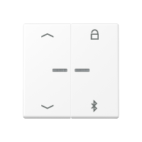 Klavišas dvigubam jungikliui žaliuzių/šviesos valdymui su bluetooth ir atmintimi baltos matinės spalvos A - JUNG