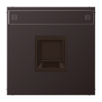 Dangtelis moduliniam lizdui su užuolaidėle ir markiravimo vieta juodo aliuminio spalvos LS - JUNG