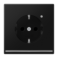 Lizdas p/t SCHUKO su indikacija juodas matinis LS - JUNG