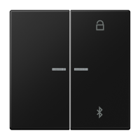 Klavišas dvigubam jungikliui žaliuzių/šviesos valdymui su bluetooth juodas matinis LS - JUNG