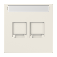 Dangtelis dvigubas moduliniam lizdui su užuolaidėle ir markiravimo vieta dramblio kaulo spalvos LS - JUNG