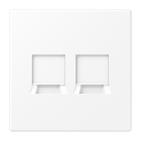 Dangtelis dvigubas moduliniam lizdui su užuolaidėle baltos matinės spalvos LS - JUNG