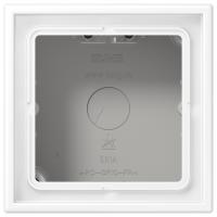 Dėžutė v/t vienguba su rėmeliu baltos matinės spalvos LS - JUNG