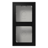 Dėžutė v/t dviguba su rėmeliu juodas matinis LS - JUNG