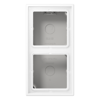 Dėžutė v/t dviguba su rėmeliu baltos matinės spalvos LS - JUNG