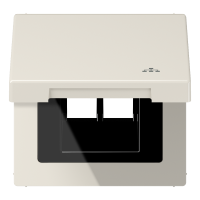 Dangtelis UAE lizdui su uždengimu ir LAN simboliu dramblio kaulo spalvos LS - JUNG