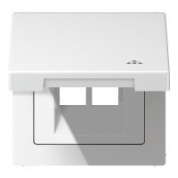 Dangtelis UAE lizdui su uždengimu ir LAN simboliu baltos spalvos LS - JUNG