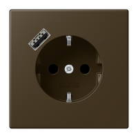 Lizdas p/t SCHUKO su USB A 2A/3A sendinto žalvario spalvos LS - JUNG