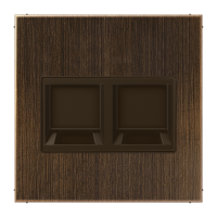 Dangtelis dvigubas moduliniam lizdui su užuolaidėle sendinto žalvario spalvos LS - JUNG