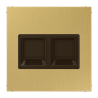 Dangtelis dvigubas moduliniam lizdui su užuolaidėle žalvario spalvos LS - JUNG