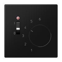 Reguliatorius p/t temperatūros patalpos 10A 230V 1NC juodos matinės spalvos - JUNG