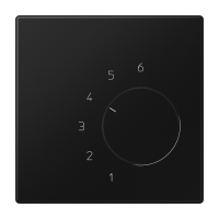 Reguliatorius p/t temperatūros patalpos 10A 230V 1NO/NC juodos matinės spalvos - JUNG