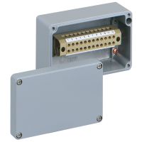 Dėžutė v/t [125x80x57] IP66 iQ aliumininė su gnybtais 12x4mm2 pilka ALR1308-4 - SPELSBERG