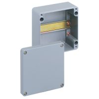 Dėžutė v/t [160x160x91] IP66 iQ aliumininė su DIN bėgeliu pilka ALR1616-L - SPELSBERG