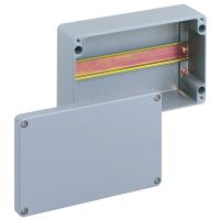 Dėžutė v/t [260x160x90] IP66 iQ aliumininė su DIN bėgeliu pilka ALR2616-L - SPELSBERG