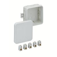 Dėžutė v/t [75x75x37] IP55 su gnybtais 5x2.5mm2 pilka be halogenų Sd7-2.5 - SPELSBERG