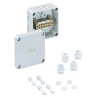 Dėžutė v/t [94x94x57] IP66/IP54 iQ su gnybtais 7x4mm2 pilka atspari UV be halogenų RKKi 4/07-7x4 - SPELSBERG