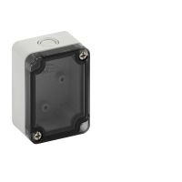 Dėžutė v/t [65x50x35] IP66 iQ tuščia pilka skaidrus dangtelis be halogenų TKPC75-4-tm - SPELSBERG