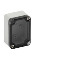 Dėžutė v/t [65x50x35] IP66 iQ tuščia pilka skaidrus dangtelis be halogenų TKPC75-4-to - SPELSBERG