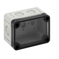 Dėžutė v/t [94x65x57] IP66 tuščia pilka skaidrus dangtelis be halogenų TKPS97-6-tm - SPELSBERG