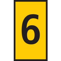 Markiruotė "6" laidui užspaudžiama 1.5-2.5mm2 WIC2 [pak. po 200 vnt.] - HELLERMANN TYTON