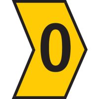 Markiruotė "0" laidui užmaunama 2-5mm karpoma geltona HGDC2 [pak. po 1000 vnt.] - HELLERMANN TYTON