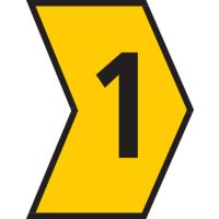 Markiruotė "1" laidui užmaunama 2-5mm karpoma geltona HGDC2 [pak. po 1000 vnt.] - HELLERMANN TYTON