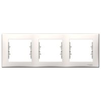 Rėmelis trigubas dramblio kaulo spalvos horizontalus SEDNA - SCHNEIDER ELECTRIC