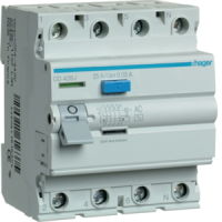 Relė srovės nuotėkio RCCB 4P 25A 30mA AC-tipas - HAGER