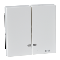 Klavišas dvigubam jungikliui Baltas IP44 - SCHNEIDER ELECTRIC