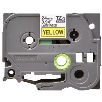 Juostelė spausdintuvui 24mm juoda ant geltono [8m] - BROTHER