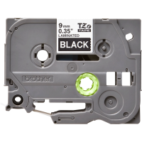 Juostelė spausdintuvui 9mm baltas ant juodo [8m] - BROTHER