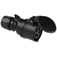 Lizdas CEE a/k 5P 16A 400V IP44 juodas SHARK - PCE
