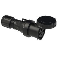 Lizdas CEE a/k 4P 63A 400V 6h IP67 juodas POWER TWIST - PCE