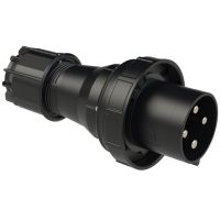 Kištukas CEE a/k 4P 125A 400V 6h IP67 juodas POWER TWIST - PCE