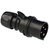 Kištukas CEE a/k 4P 16A 400V 6h IP44 juodas SHARK - PCE