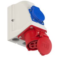 Lizdas v/t CEE 4P 16A 400V 6h + SCHUKO 16A 230V COMBO - PCE