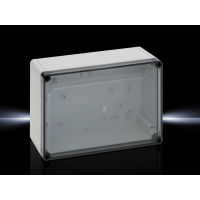 Dėžutė v/t [180x254x90] IP66 tuščia pilka skaidrus dangtelis PK 9520.100 - RITTAL