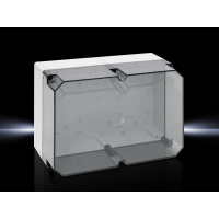 Dėžutė v/t [254x360x165] IP66 tuščia pilka skaidrus dangtelis PK 9524.100 - RITTAL