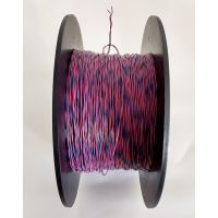 Laidas krosavimo 2x0.5/0.9 raudonas-mėlynas [Ritė po 500m]