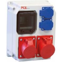 Skydelis v/t 4 modulių su lizdais SCHUKO 2x16A, CEE 2x5P 16A, 2xM20 IP44/54 [255x204x114] MURAU - PCE