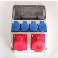 Skydelis v/t 10 modulių su lizdais SCHUKO 4x16A, CEE 5P 16A, 5P 32A 2xM32 IP44/54 [320*222*140] ANIF - PCE